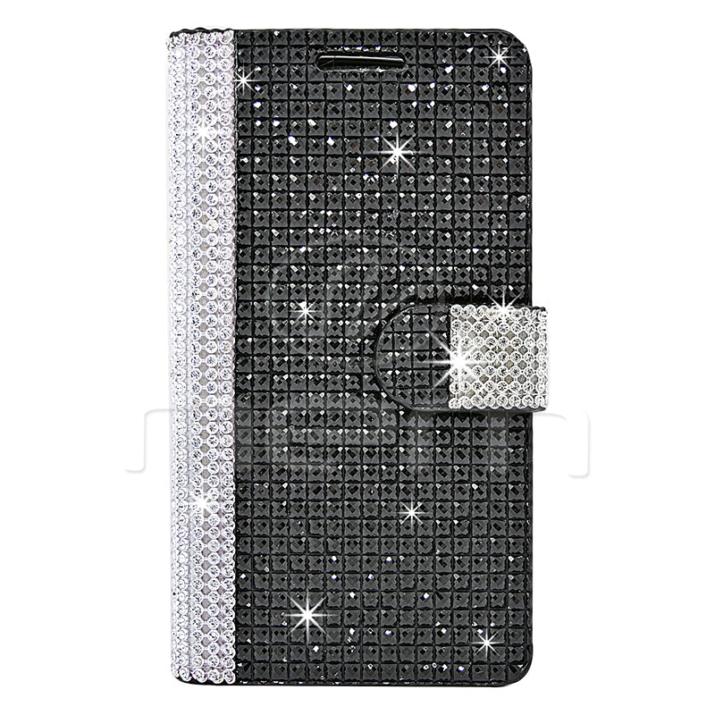 Alcatel Idol 3 6045 Diamond Wallet Case DWC02 Black