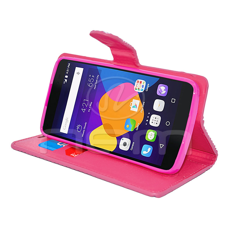 Alcatel Idol 3 6045 Diamond Wallet Case DWC02 Pink