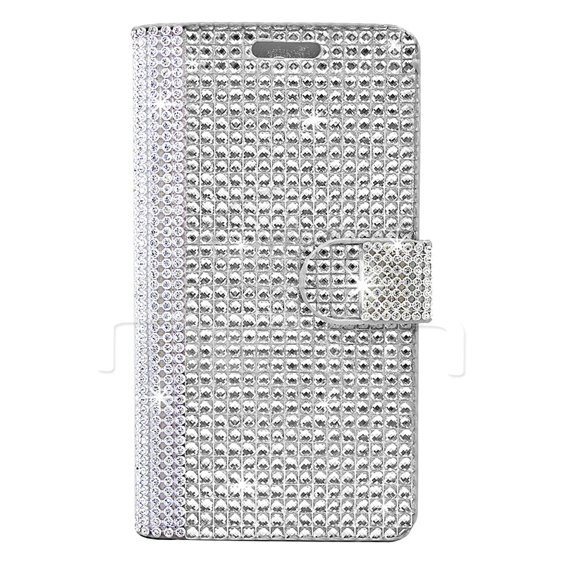 Alcatel Idol 3 6045 Diamond Wallet Case DWC02 Silver