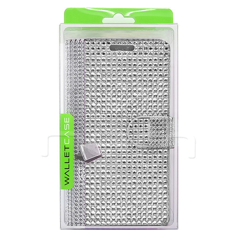 Alcatel Idol 3 6045 Diamond Wallet Case DWC02 Silver