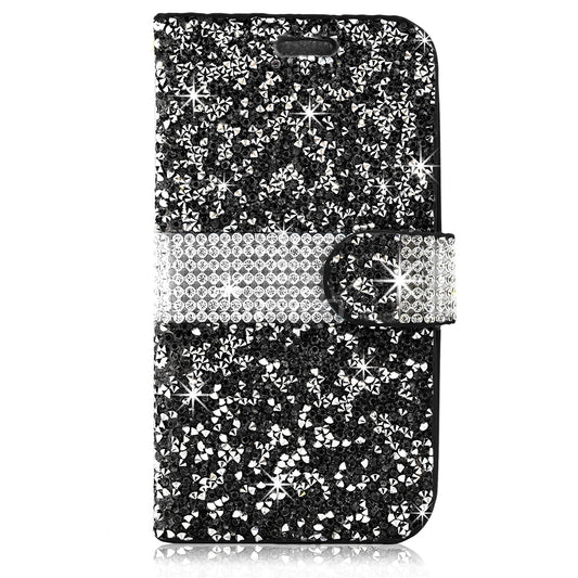 Apple iPhone X/XS Diamond Wallet Case DWC03 Black