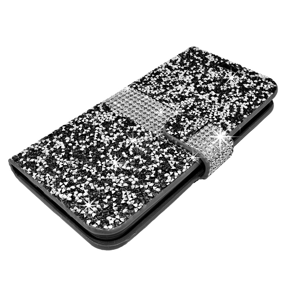 Apple iPhone X/XS Diamond Wallet Case DWC03 Black