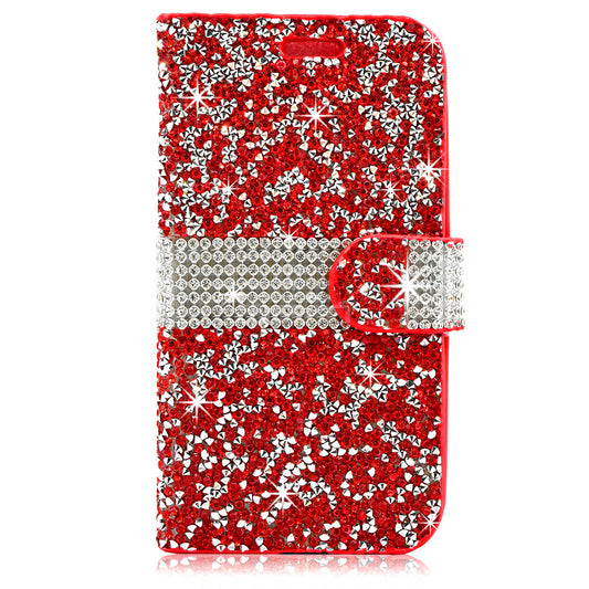 Apple iPhone 6 Plus Diamond Wallet Case DWC03 Red