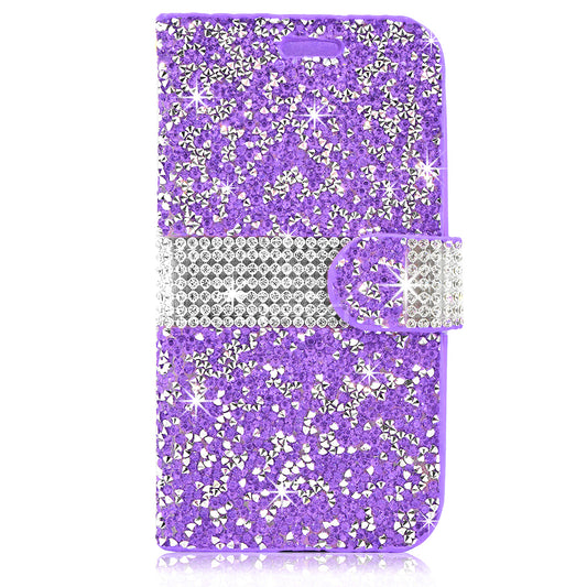 Apple iPhone X/XS Diamond Wallet Case DWC03 Purple