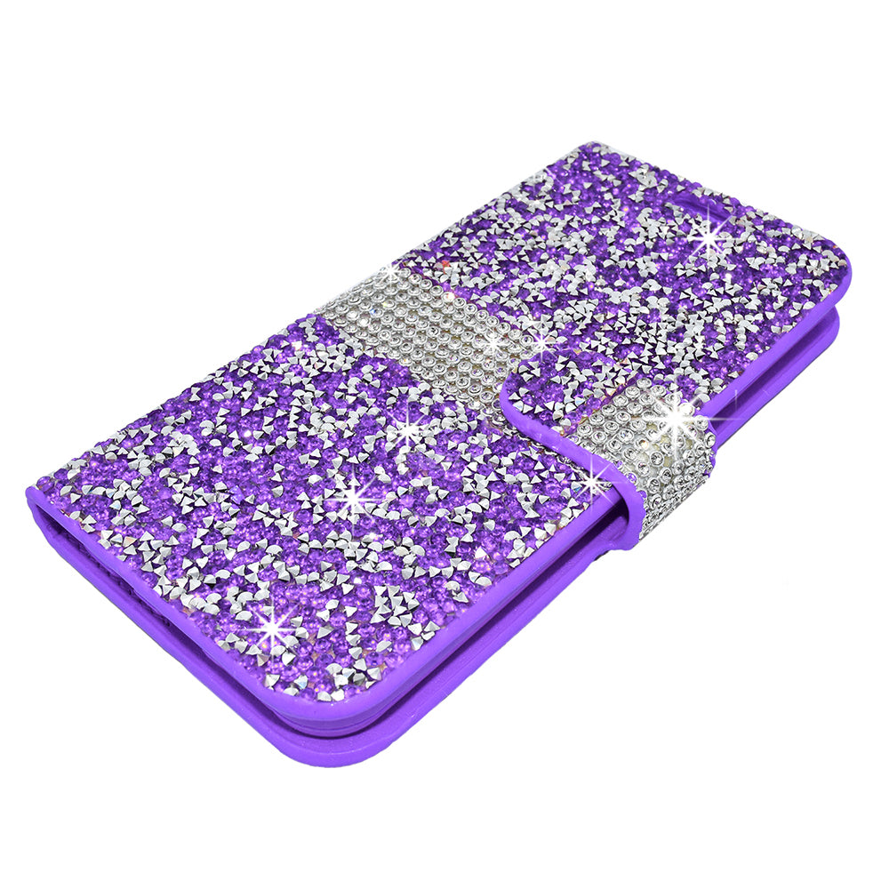 Apple iPhone X/XS Diamond Wallet Case DWC03 Purple