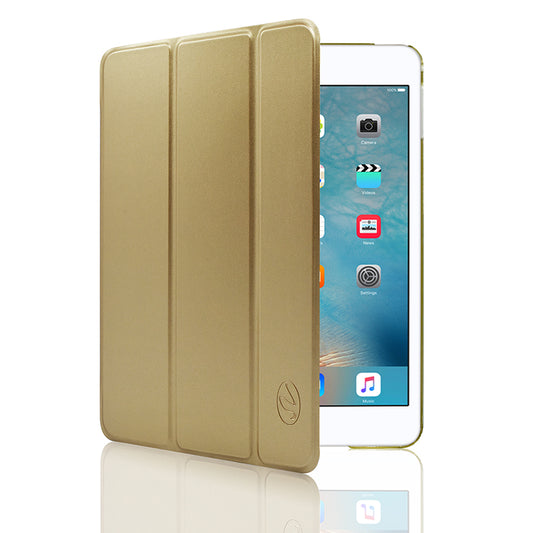 Apple iPad Mini 4 Luxury Slim Stand Polyurethane Cover Smart FC01 Gold...