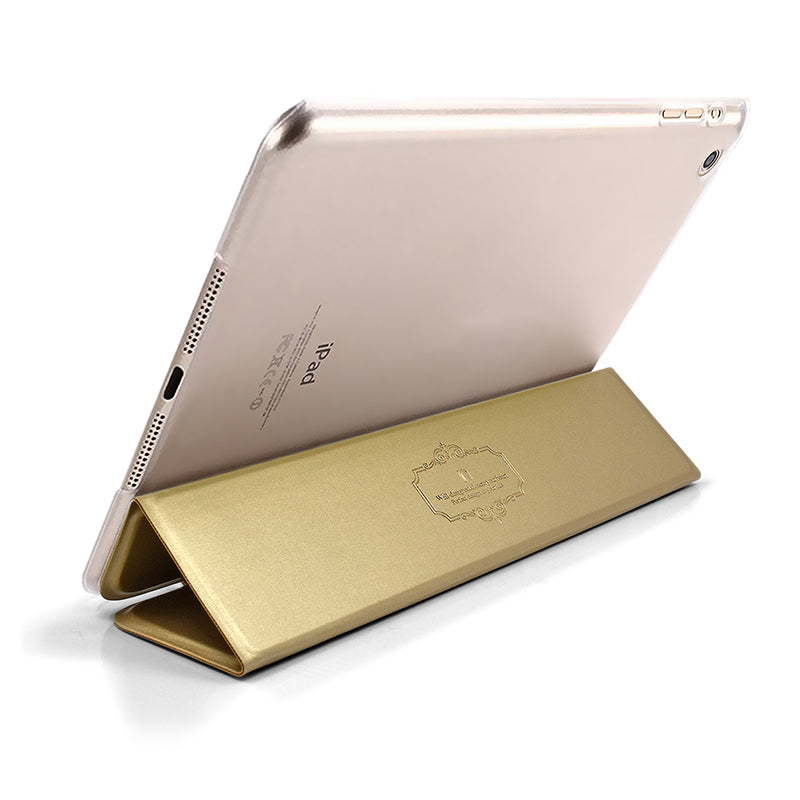 Apple iPad Mini 4 Luxury Slim Stand Polyurethane Cover Smart FC01 Gold...