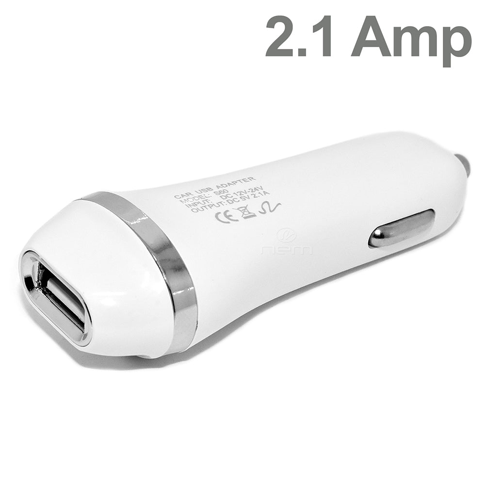 Apple iPhone 2 In 1 Car Charger + Lightning USB Cable White