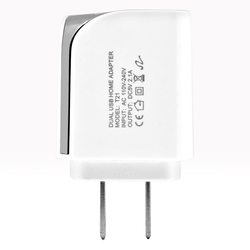 Apple iPhone 2 in 1 Dual USB Charger & Lightning Cable White