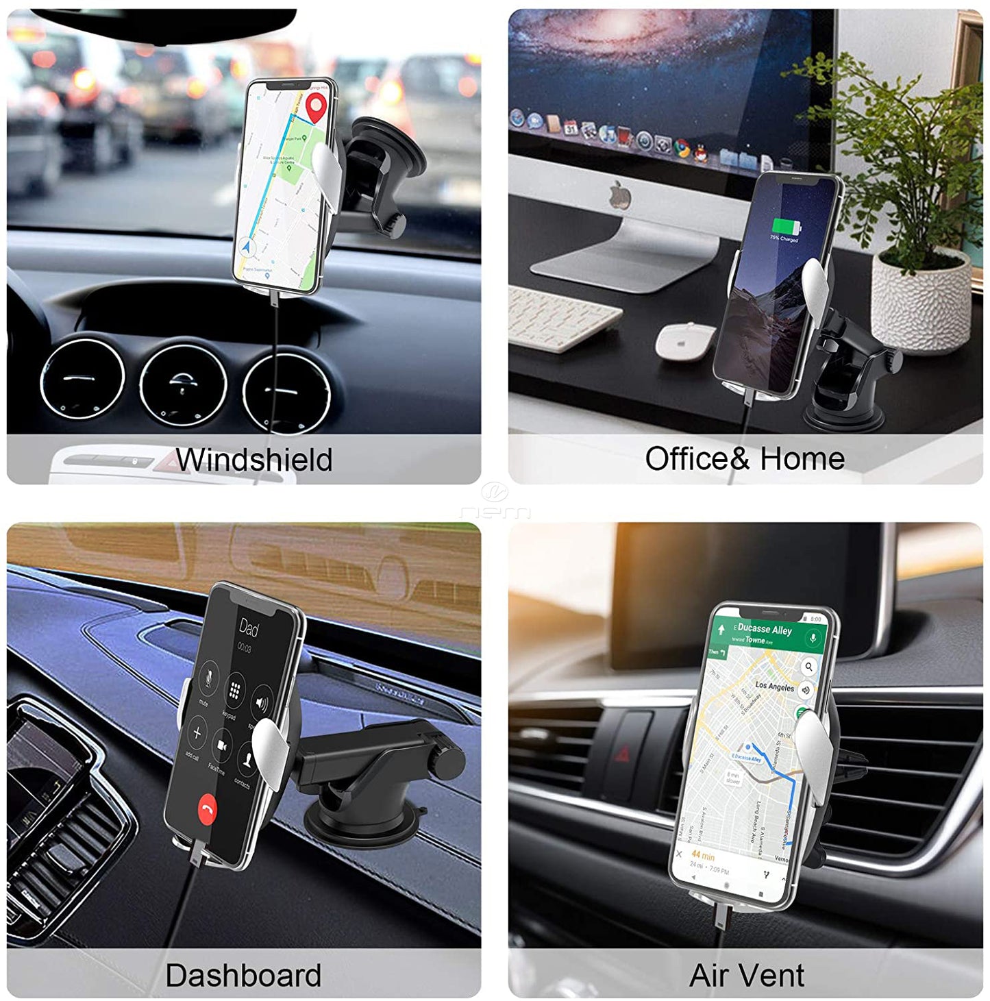 Universal Wireless Car Charger Mount Automatic Clamping WC05