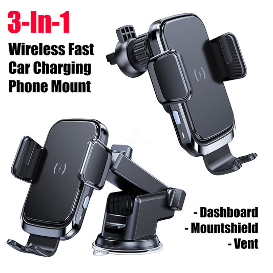 Universal Wireless Car Charger Phone Mount HOL-WC06