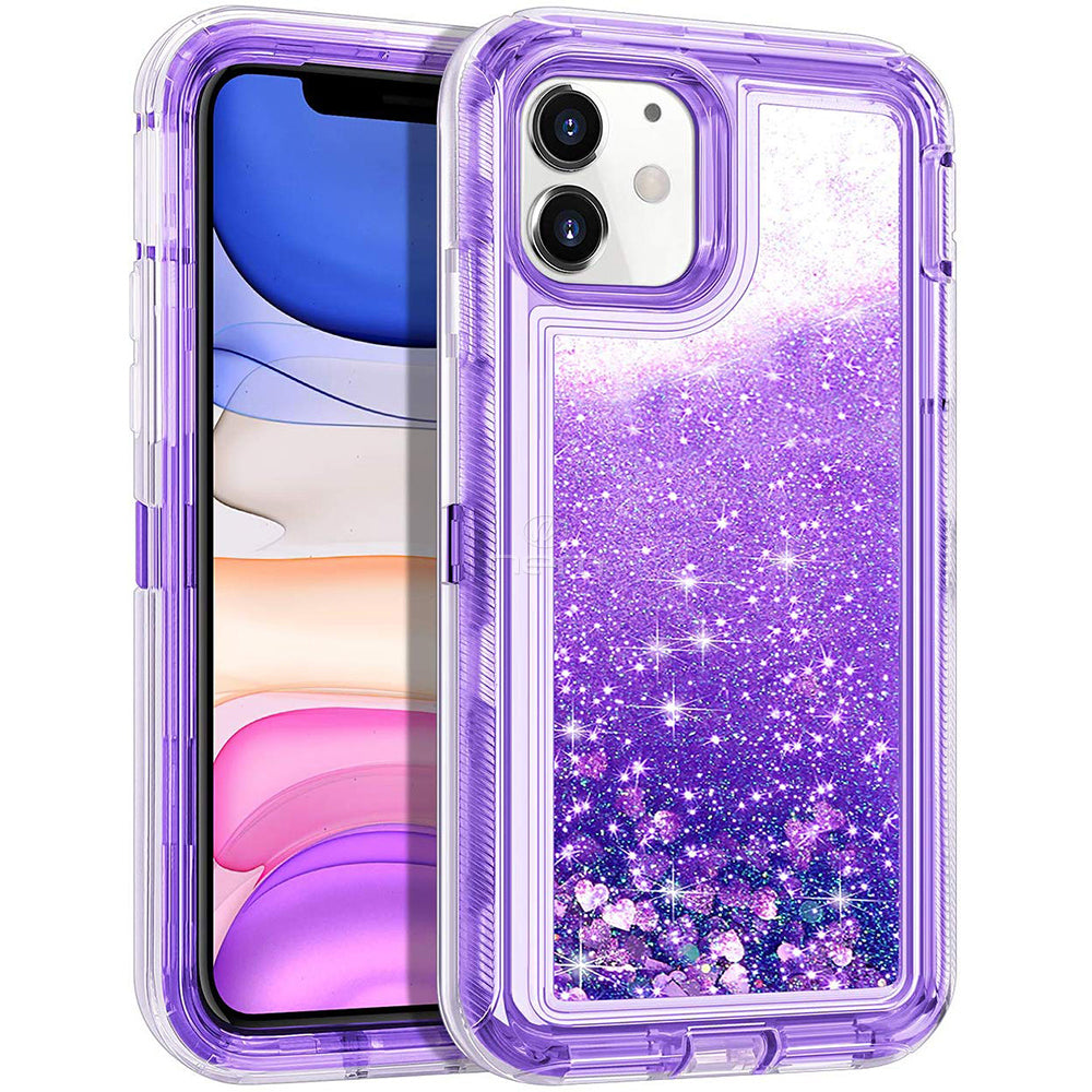 iPhone 12 Mini (5.4) Liquid Defender Case HYB03D Purple