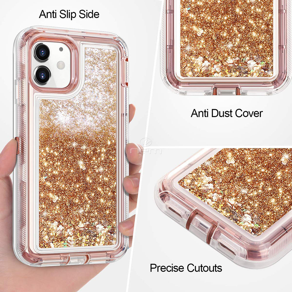 iPhone 12 Mini (5.4) Liquid Defender Case HYB03D Rose Gold