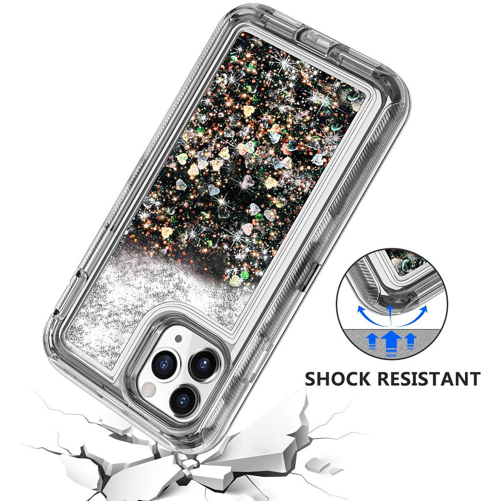 iPhone 11 Pro(5.8) Liquid Glitter Defender Case HYB03D Black