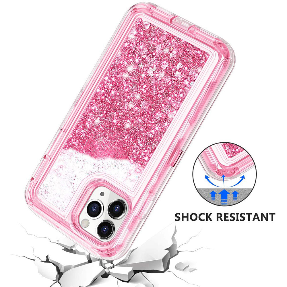 iPhone 11 Pro(5.8) Liquid Glitter Defender Case HYB03D Pink