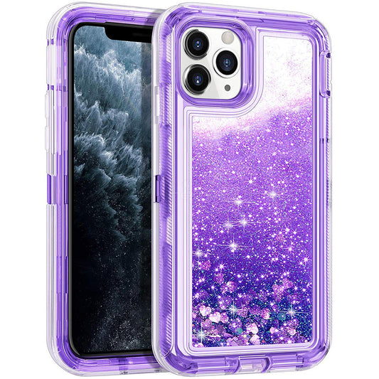 iPhone 11 Pro(5.8) Liquid Glitter Defender Case HYB03D Purple