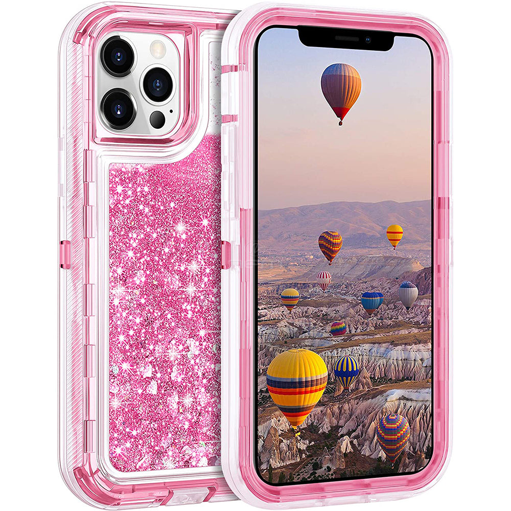 iPhone 12 Pro Max (6.7) Liquid Defender Case HYB03D Pink