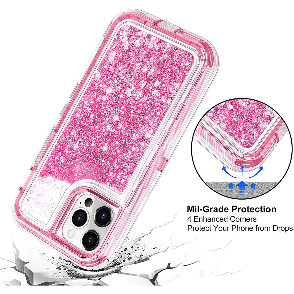 iPhone 12 Pro Max (6.7) Liquid Defender Case HYB03D Pink