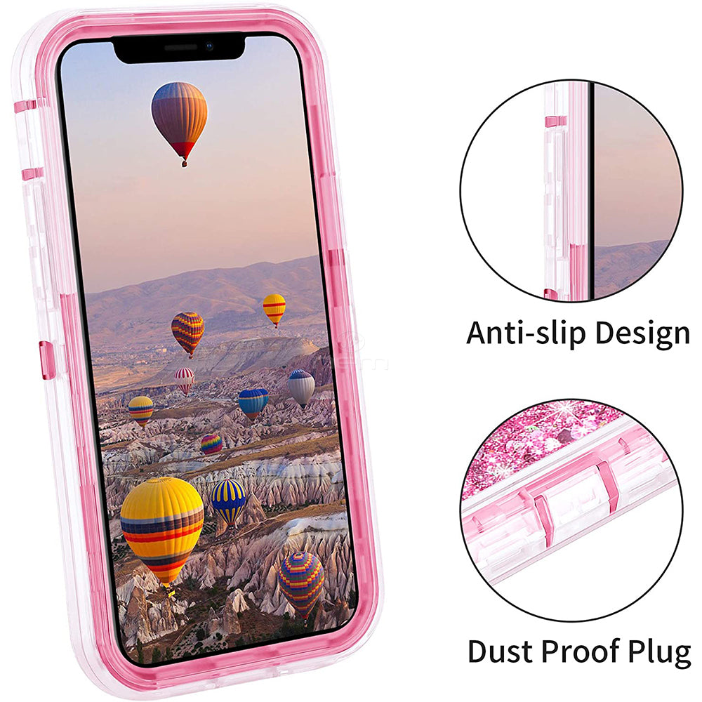 iPhone 12 Pro Max (6.7) Liquid Defender Case HYB03D Pink