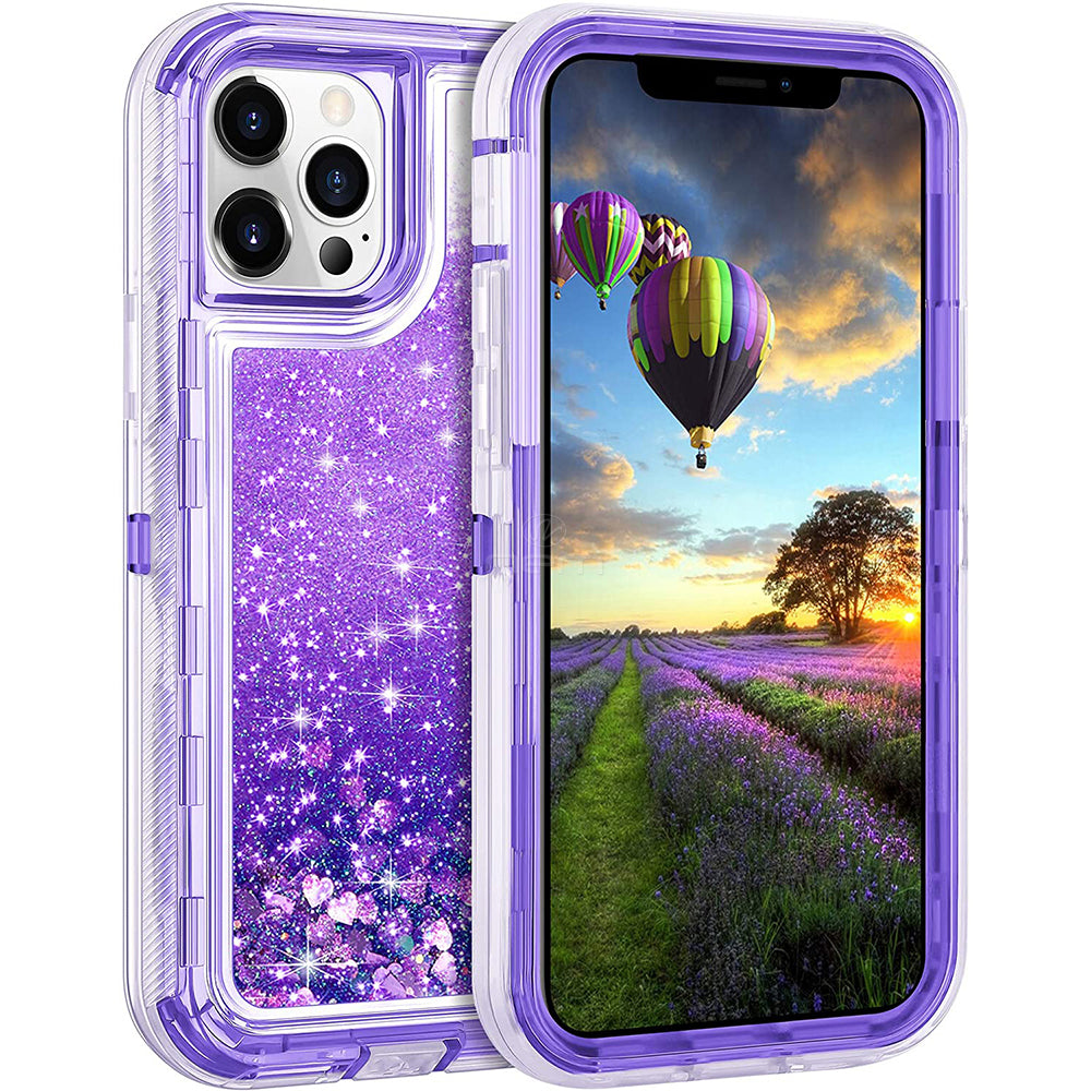 iPhone 12 Pro Max (6.7) Liquid Defender Case HYB03D Purple