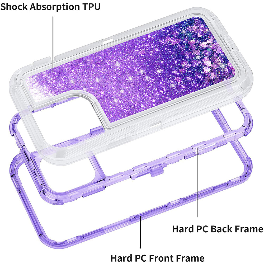 iPhone 12 Pro Max (6.7) Liquid Defender Case HYB03D Purple