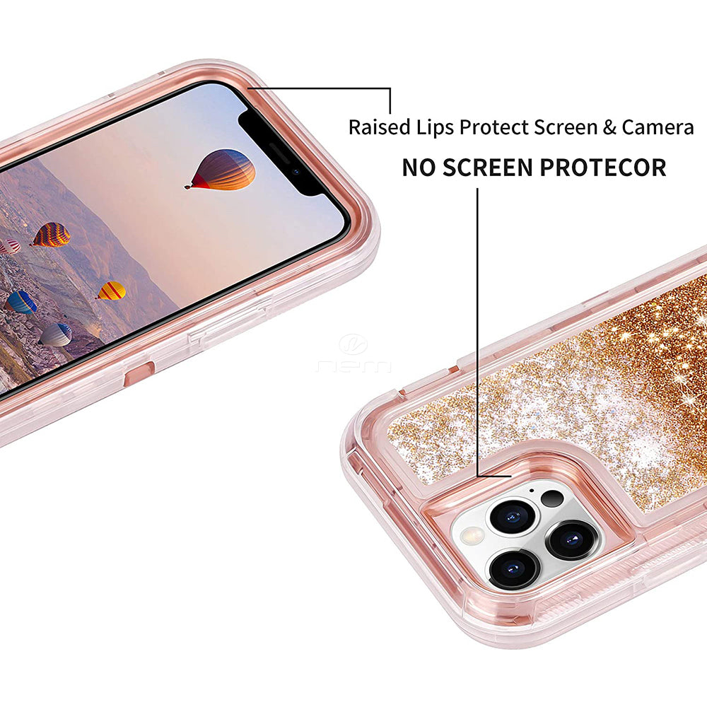 iPhone 12 Pro Max (6.7) Liquid Defender Case HYB03D Rose Gold