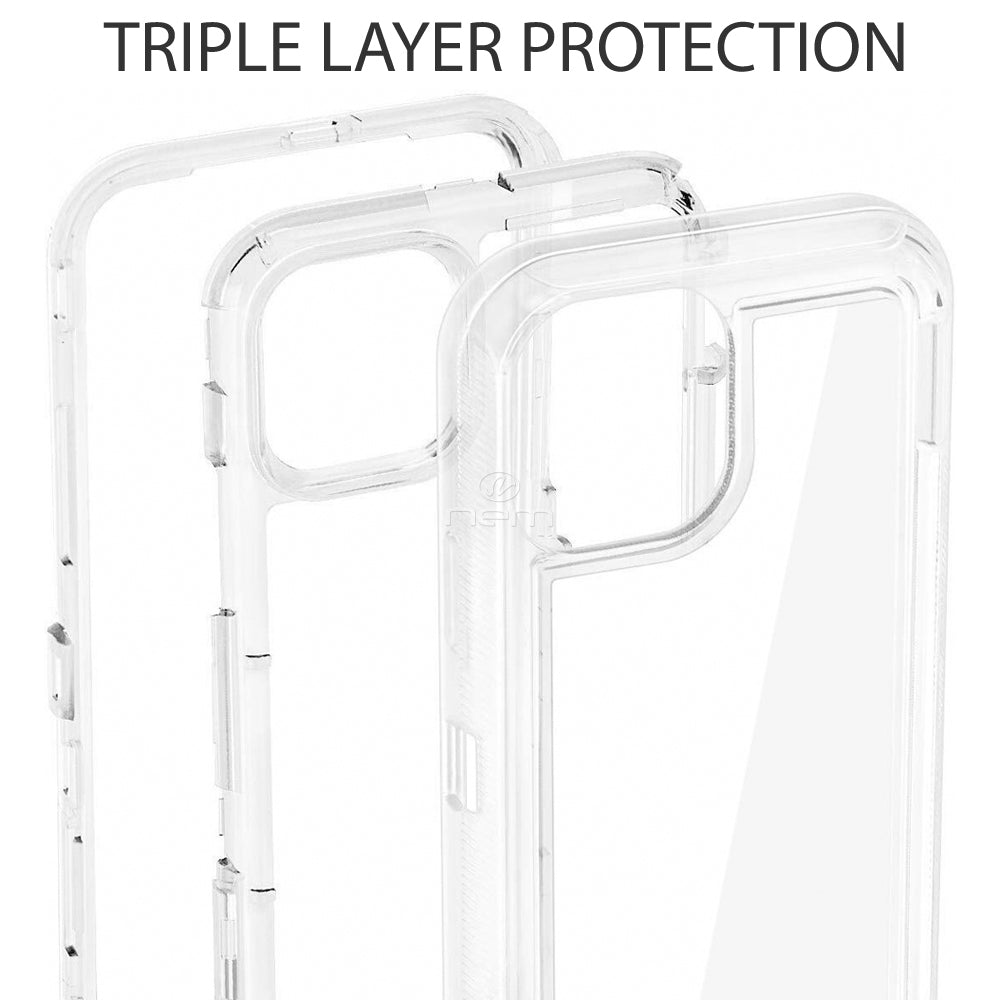 iPhone 12/12 Pro (6.1) Transparent Defender Case HYB03E Clear