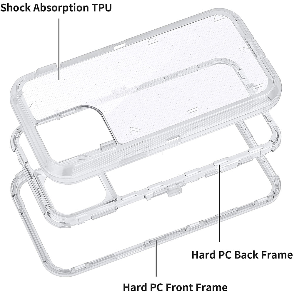 iPhone 13 (6.1) Transparent Defender Case HYB03E Clear