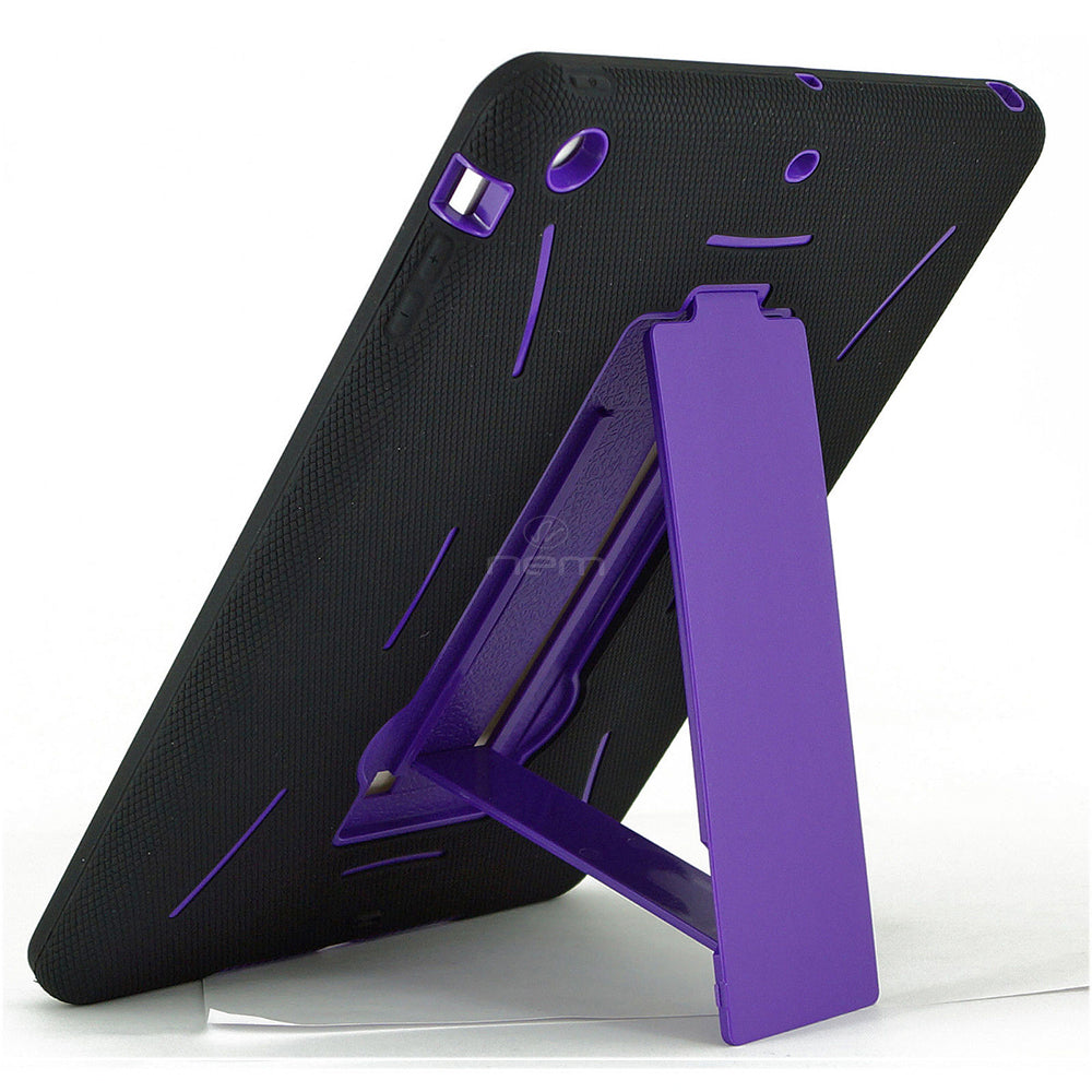 iPAD Air 9.7" Hybrid Stand Rubber Case HYB04 Black/Purple