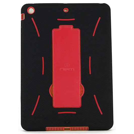 iPAD Air 9.7" Hybrid Stand Rubber Case HYB04 Black/Red