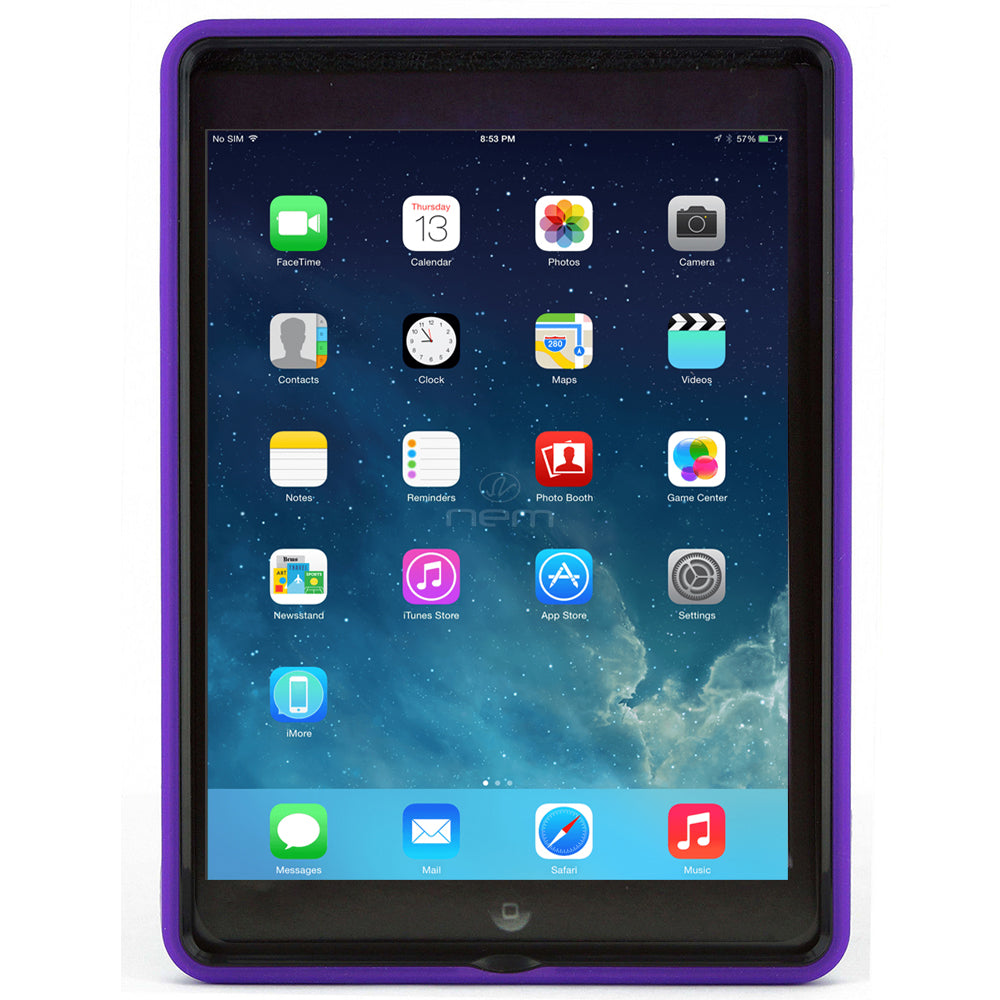 iPAD Air 9.7" Hybrid Stand Rubber Case HYB04 Purple/Black