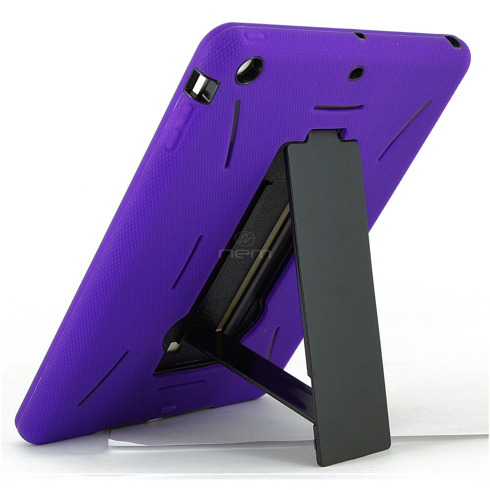 iPAD Air 9.7" Hybrid Stand Rubber Case HYB04 Purple/Black