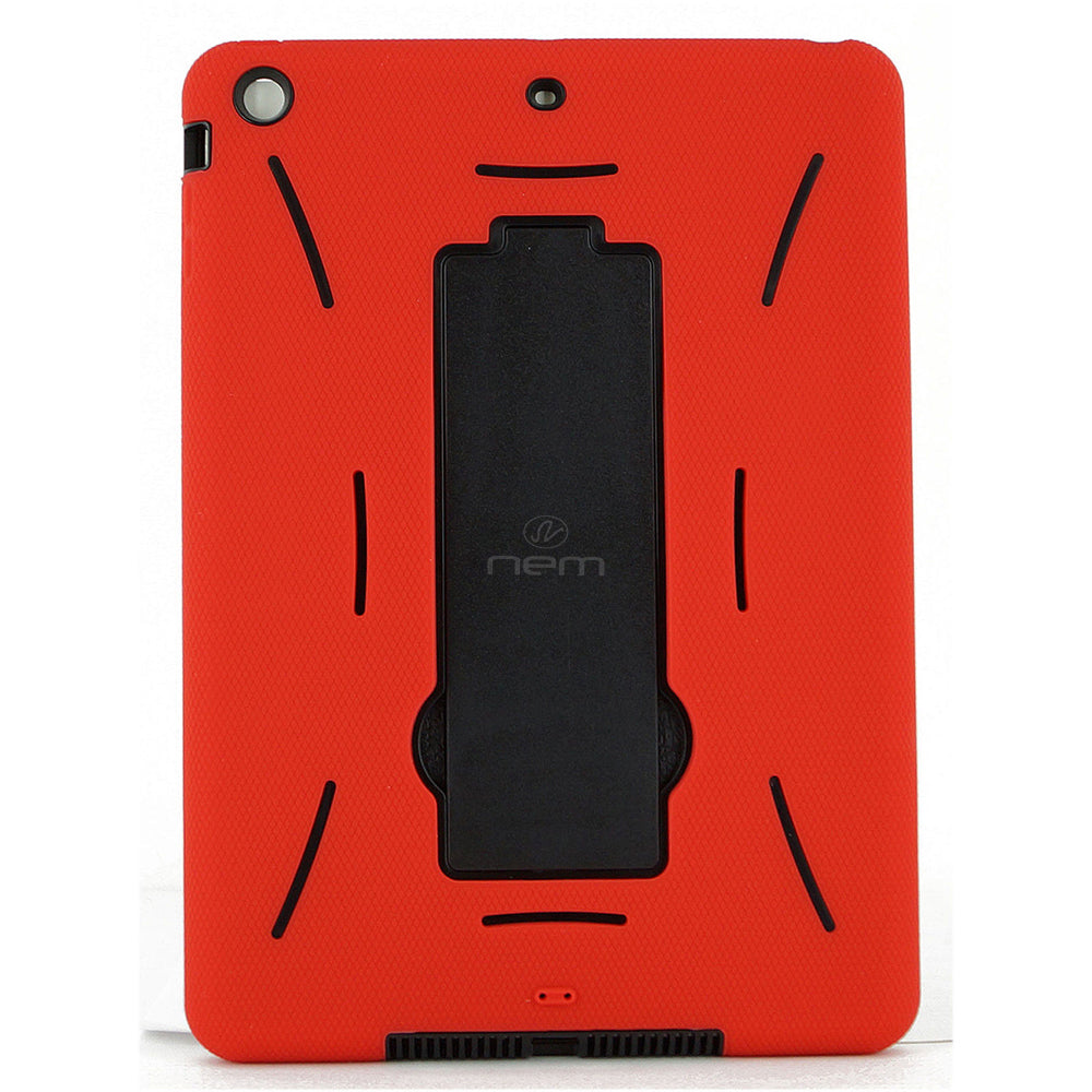 iPAD Air 9.7" Hybrid Stand Rubber Case HYB04 Red/Black