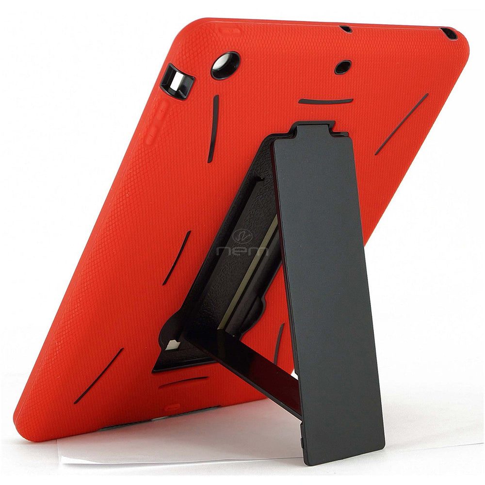 iPAD Air 9.7" Hybrid Stand Rubber Case HYB04 Red/Black