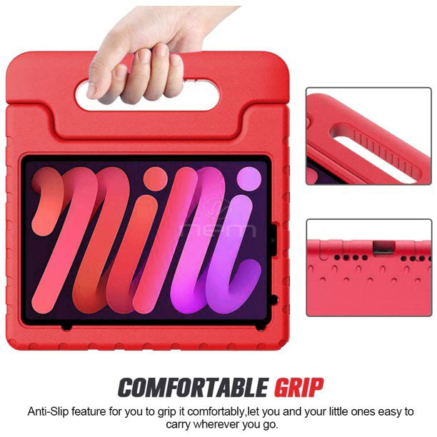 IPAD Mini 6 Tough Hybrid Kickstand Case HYB04A Red