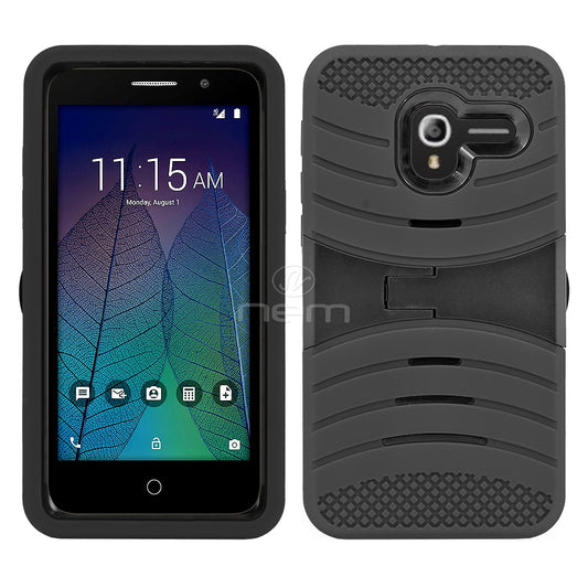 Alcatel Tru Hybrid Case 08 w. stand Black