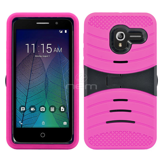 Alcatel Tru Hybrid Case 08 w. stand Pink