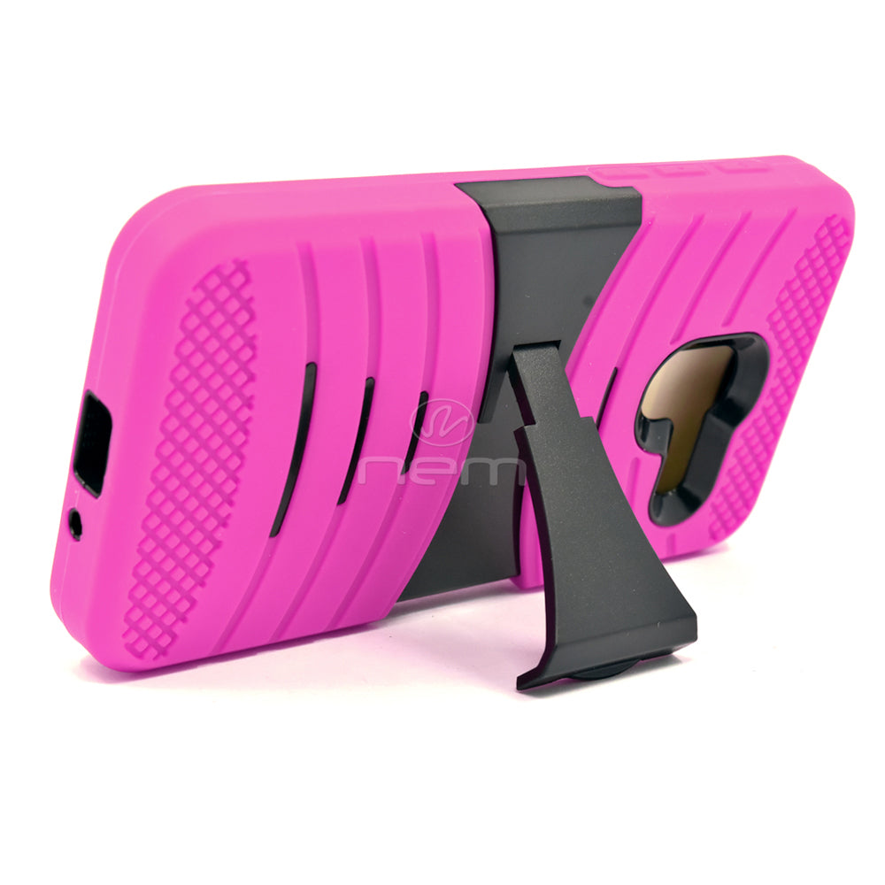 Alcatel Tru Hybrid Case 08 w. stand Pink