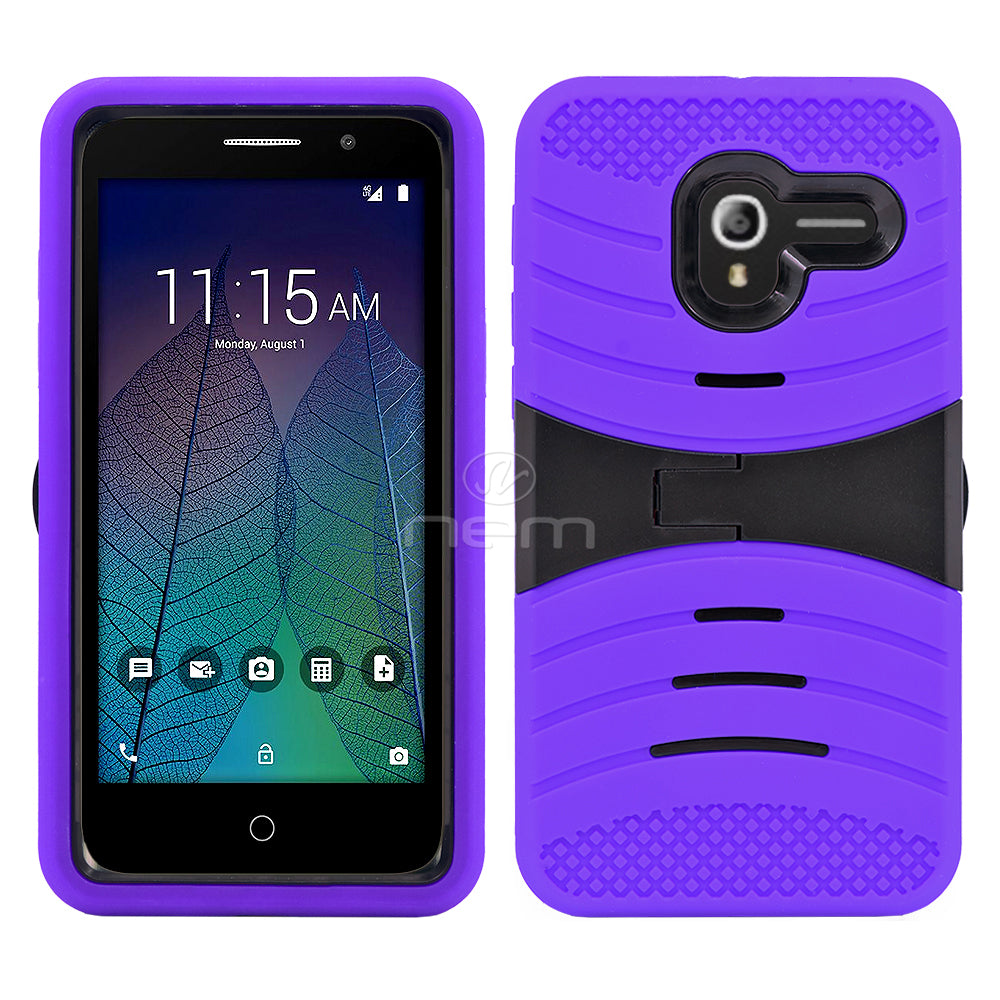 Alcatel Tru Hybrid Case 08 w. stand Purple