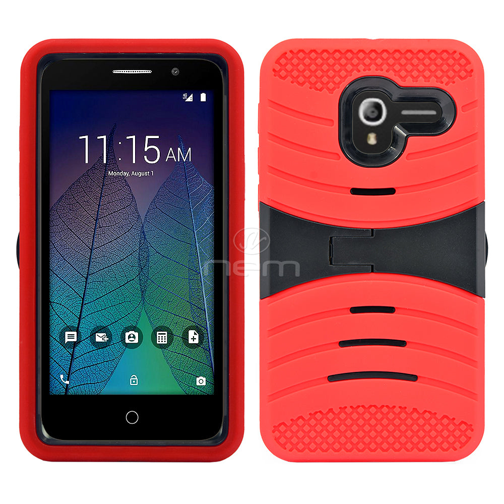 Alcatel Tru Hybrid Case 08 w. stand Red