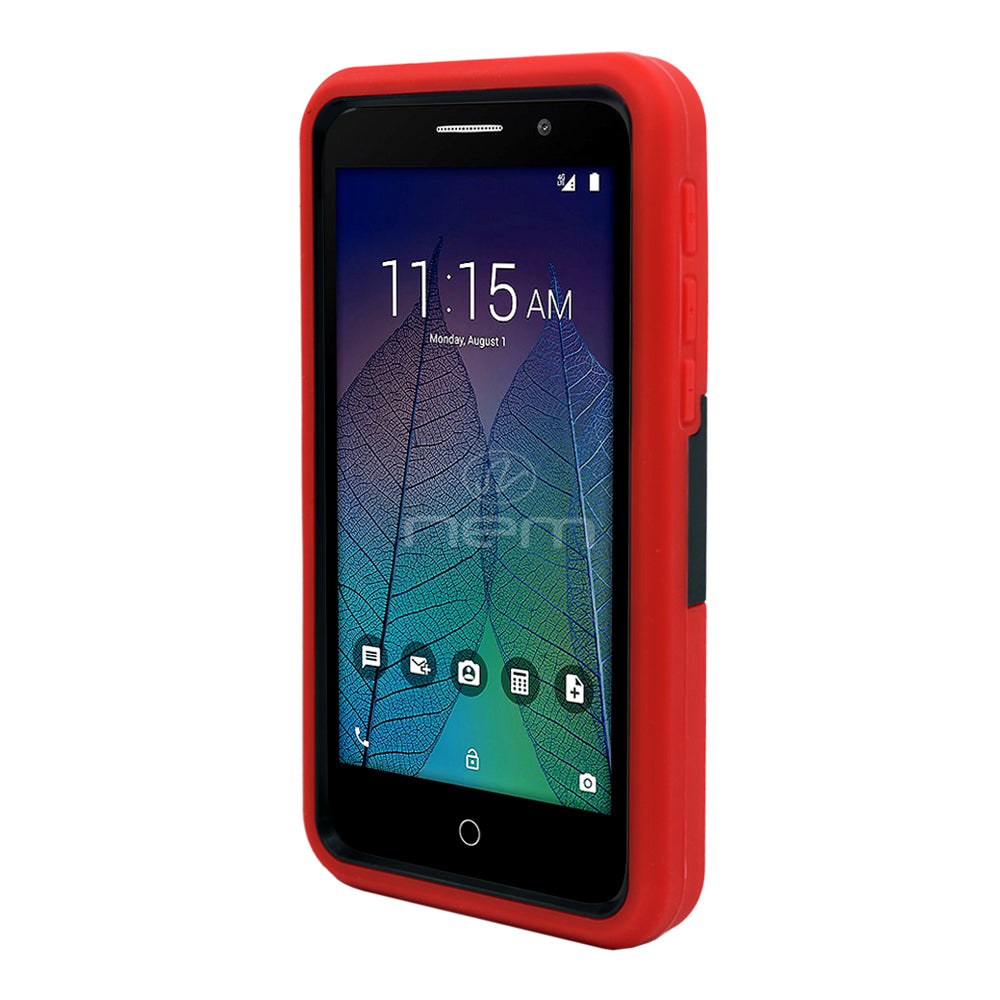 Alcatel Tru Hybrid Case 08 w. stand Red