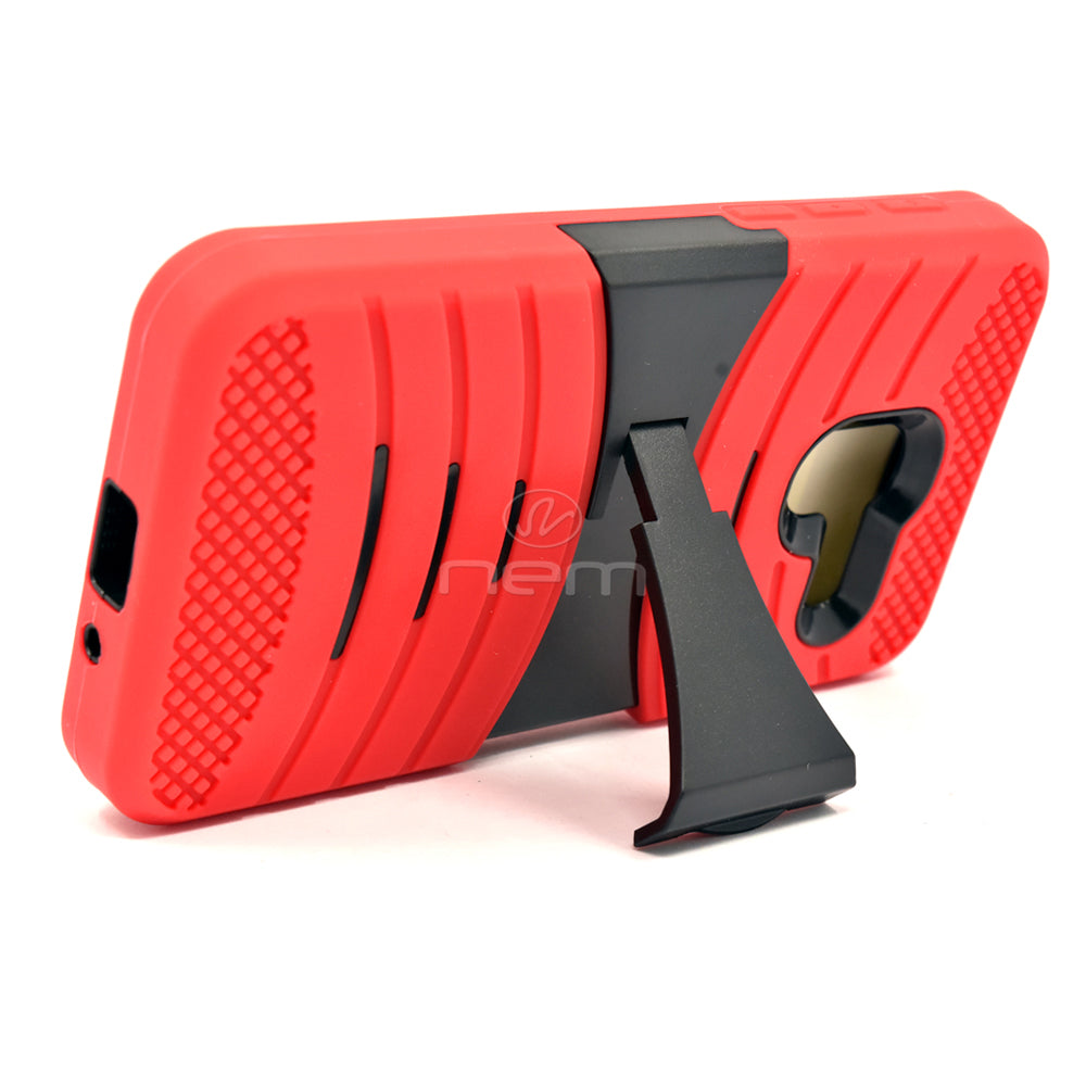 Alcatel Tru Hybrid Case 08 w. stand Red