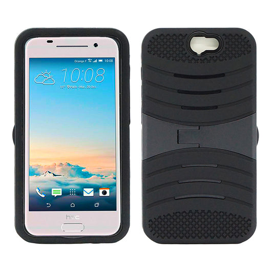 HTC One A9 Hybrid Case08 with stand Black/Black