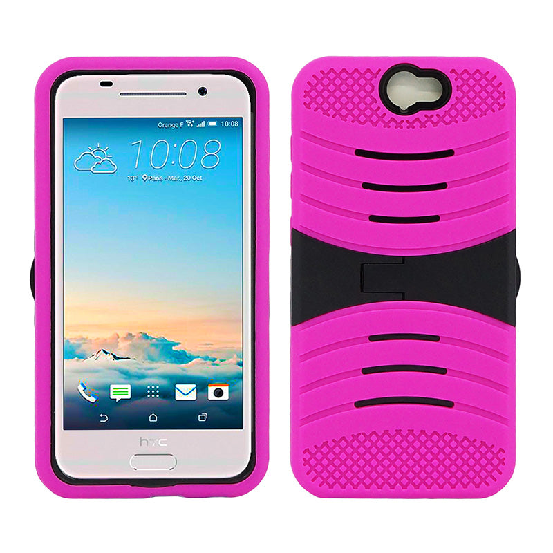 HTC One A9 Hybrid Case08 with stand Pink/Black