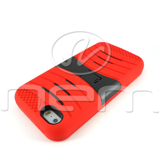 Apple iPhone 5C Hybrid Case 08 with Stand Red/Black