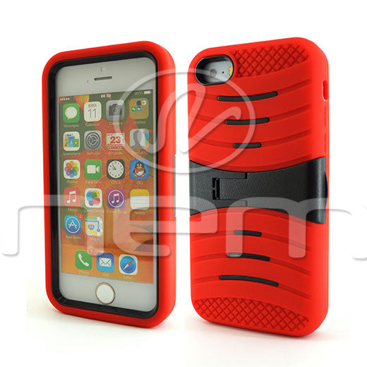 Apple iPhone 5C Hybrid Case 08 with Stand Red/Black