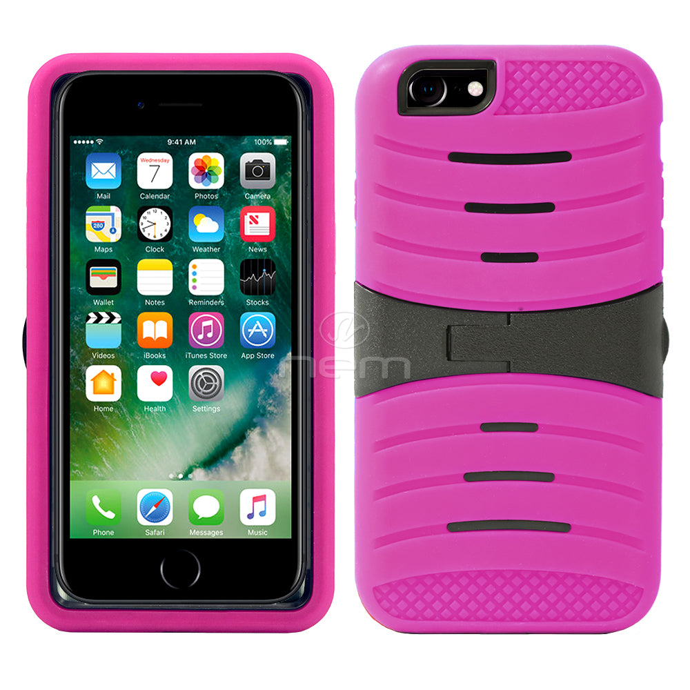 Apple iPhone7 Hybrid Case 08 w. stand Pink