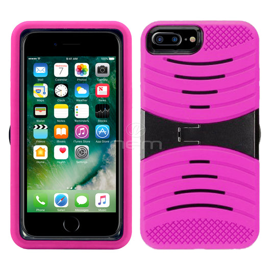 Apple iPhone7 Plus Hybrid Case 08 w. stand Pink