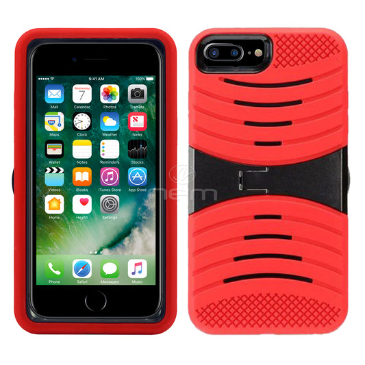 Apple iPhone7 Plus Hybrid Case 08 w. stand Red