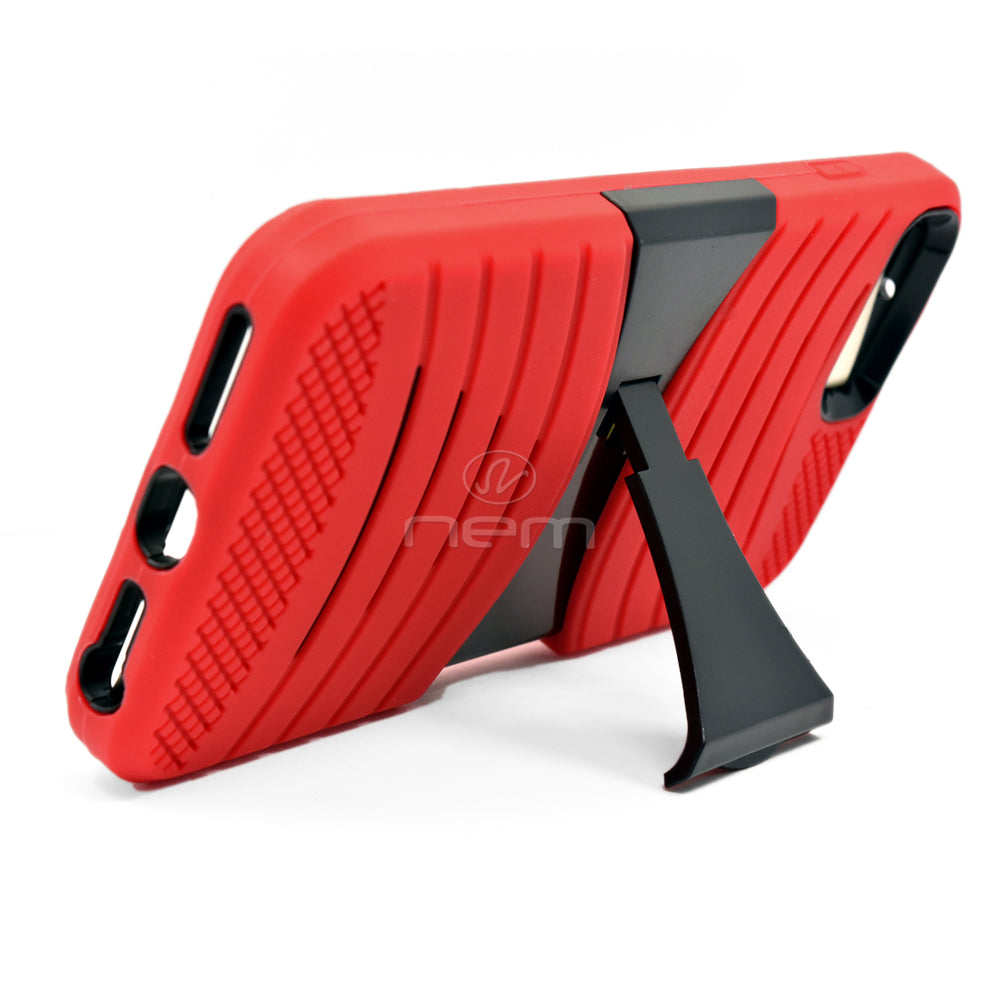 Apple iPhone7 Plus Hybrid Case 08 w. stand Red